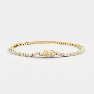 Liora Muse 2.00 CT (2 points 1.7mm per pc) Lab-Grown Diamond Tennis Bracelet in 9K Gold – Classic & Timeless
