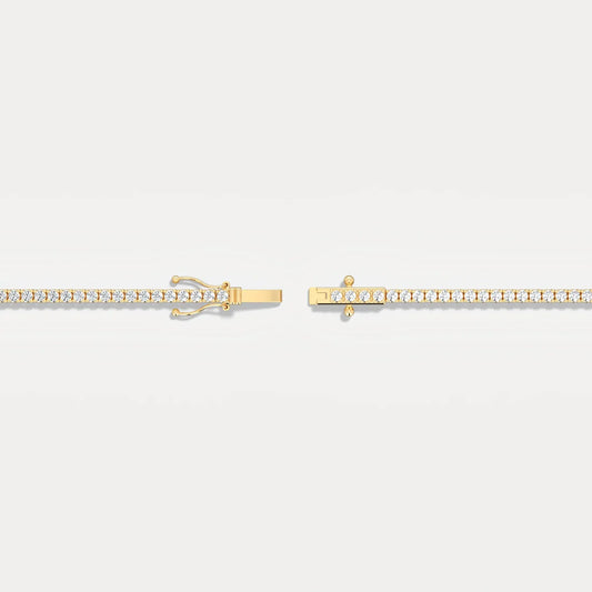 Liora Muse 2.00 CT (2 points 1.7mm per pc) Lab-Grown Diamond Tennis Bracelet in 9K Gold – Classic & Timeless