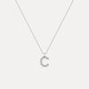 Liora Muse Letter Pendant with Initial Letter A-Z Charm 26 Letters Lab-Grown Diamonds Bubble Necklace 10k Solid Gold