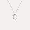 Liora Muse Letter Pendant with Initial Letter A-Z Charm 26 Letters Lab-Grown Diamonds Bubble Necklace 10k Solid Gold