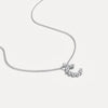Liora Muse Letter Pendant with Initial Letter A-Z Charm 26 Letters Lab-Grown Diamonds Bubble Necklace Sterling Silver