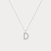 Liora Muse Letter Pendant with Initial Letter A-Z Charm 26 Letters Lab-Grown Diamonds Bubble Necklace Sterling Silver