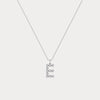 Liora Muse Letter Pendant with Initial Letter A-Z Charm 26 Letters Lab-Grown Diamonds Bubble Necklace Sterling Silver