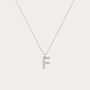 Liora Muse Letter Pendant with Initial Letter A-Z Charm 26 Letters Lab-Grown Diamonds Bubble Necklace Sterling Silver
