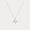 Liora Muse Letter Pendant with Initial Letter A-Z Charm 26 Letters Lab-Grown Diamonds Bubble Necklace Sterling Silver