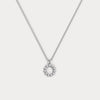 Liora Muse Letter Pendant with Initial Letter A-Z Charm 26 Letters Lab-Grown Diamonds Bubble Necklace Sterling Silver