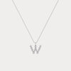 Liora Muse Letter Pendant with Initial Letter A-Z Charm 26 Letters Lab-Grown Diamonds Bubble Necklace Sterling Silver