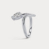 Liora Muse 1.5 CT Pear Cut Lab Grown Diamond Twisted Ring in Sterling Silver