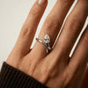 Liora Muse 1.5 CT Pear Cut Lab Grown Diamond Twisted Ring in Sterling Silver