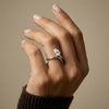 Liora Muse 1.5 CT Pear Cut Lab Grown Diamond Twisted Ring in Sterling Silver