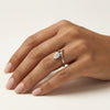 Liora Muse 1.5 CT Pear Cut Lab Grown Diamond Twisted Ring in Sterling Silver