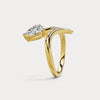Liora Muse 1.5 CT Pear Cut Lab Grown Diamond Twisted Ring in Sterling Silver