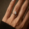 Liora Muse 1.5 CT Pear Cut Lab Grown Diamond Twisted Ring in Sterling Silver