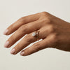 Liora Muse 1.5 CT Pear Cut Lab Grown Diamond Twisted Ring in Sterling Silver