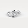 Liora Muse 0.25 Carat Pear Shape Lab Grown Diamond Fashion Twist Ring 925 Sterling Silver