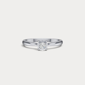 Liora Muse 0.13ct  Prong Round Lab-grown Diamond Ring with "Visual Big Diamond" Setting in Sterling Silver