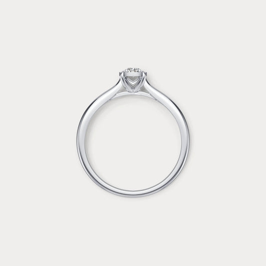 Liora Muse 0.13ct  Prong Round Lab-grown Diamond Ring with "Visual Big Diamond" Setting in Sterling Silver