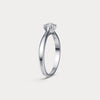 Liora Muse 0.13ct  Prong Round Lab-grown Diamond Ring with "Visual Big Diamond" Setting in Sterling Silver
