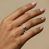 Liora Muse 0.13ct  Prong Round Lab-grown Diamond Ring with "Visual Big Diamond" Setting in Sterling Silver