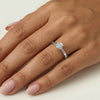Liora Muse 0.13ct  Prong Round Lab-grown Diamond Ring with "Visual Big Diamond" Setting in Sterling Silver