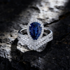Atelier Luxury 3.50ct Royal Blue Sapphire & Lab-Grown Diamond Azure Luminance Teardrop Ring