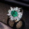 Atelier Luxury 3.50ct Verdant Grace Emerald and Lab Grown Diamond Floral Ring