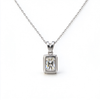 Atelier Moissanite Classic 8x10mm Cushion Cut Moissanite Necklace in 925 Sterling Silver