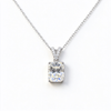 Atelier Moissanite Classic 8x10mm Cushion Cut Moissanite Necklace in 925 Sterling Silver