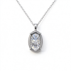 Atelier Moissanite Classic 4.5 Carat Oval Cut Moissanite Necklacein 925 Sterling Silver