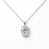 Atelier Moissanite Classic 4.5 Carat Oval Cut Moissanite Necklacein 925 Sterling Silver