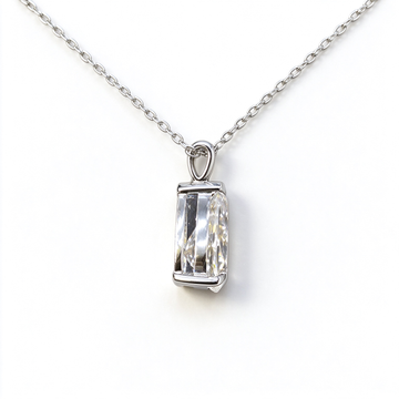Atelier Moissanite Classic 4 Carat Pear Cut Moissanite Necklace in 925 Sterling Silver