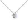 Atelier Moissanite Classic 6.5mm Round Cut Moissanite Necklace in 925 Sterling Silver