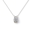 Atelier Moissanite Classic 6.5mm Round Cut Moissanite Necklace in 925 Sterling Silver