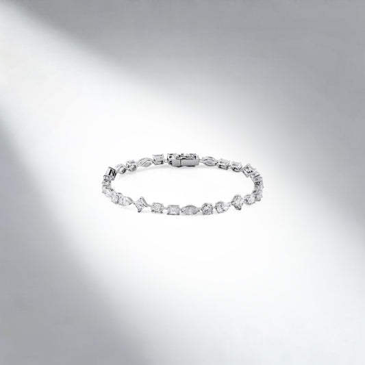 8.00 ct Lab Grown Diamond Tennis Bracelet Multi-shape (0.30ct each)