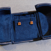 Atelier Gemstone 1.5 Carat Square Cut Lab Grown Sunset Orange Sapphire Earrings in 925 Sterling Silver
