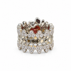 Atelier Gemstone 2.5 Carat Heart Cut Lab Grown Padpracha Halo Ring in 925 Sterling Silver
