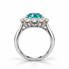 Atelier Gemstone 4.5 Carat Oval Cut Paraiba Ring in 925 Sterling Silver