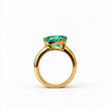 Atelier Gemstone 5 Carat Pear Shaped Lab Grown Paraiba Ring in 925 Sterling Silver