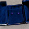 Atelier Gemstone 1.68 Carat Square Cut Lab Grown Purple Sapphire Earrings in 925 Sterling Silver