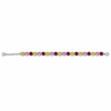 Atelier Gemstone 15.5 Carat Cushion Cut Lab Grown Rainbow Multi Gemstone Tennis Bracelet in 925 Sterling Silver