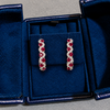 Atelier Gemstone 1 Carat Round Cut Lab Grown Ruby Earrings in 925 Sterling Silver