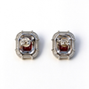 Atelier Gemstone 5.8 Carat Emerald Cut Lab Grown Ruby Earrings in 925 Sterling Silver