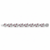 Atelier Gemstone 12 Carat Oval Cut Lab Grown Ruby Bracelet in 925 Sterling Silver