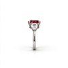 Atelier Gemstone 3.1 Carat Oval Cut Lab Grown Ruby Ring in 925 Sterling Silver