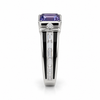 Atelier Gemstone 5.05 Carat Emerald Cut Color-Changing Sapphire Men's Ring in 925 Sterling Silver