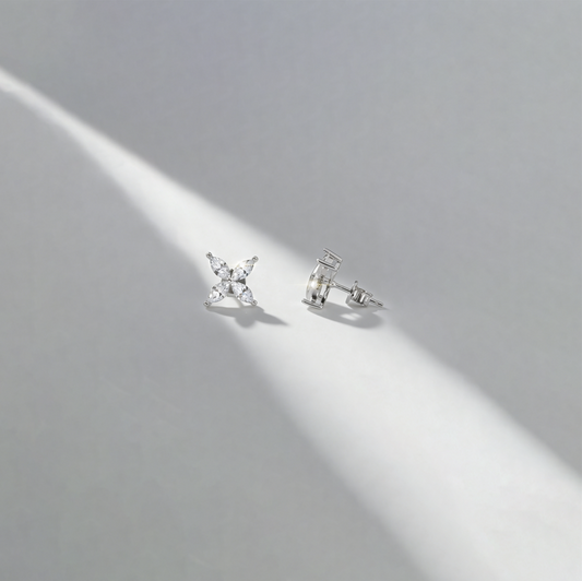 1.10 ct Marquise cut Butterfly Shape Lab-Grown Diamond Stud Earrings (0.55 ct per ear)