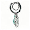 Atelier Gemstone 3 Carat Oval Cut Lab Grown Paraiba Huggies Earring,1.5ct each piece in 925 Sterling Silver