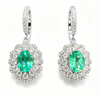 Atelier Gemstone 3 Carat Oval Cut Lab Grown Paraiba Huggies Earring,1.5ct each piece in 925 Sterling Silver
