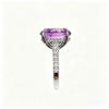 Atelier Gemstone 8 Carat Oval Cut Natural Amethyst Hidden Crown Ring in 925 Sterling Silver