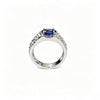 Atelier Gemstone 1.2 Carat Oval Cut Lab Grown Sapphire Ring in 925 Sterling Silver